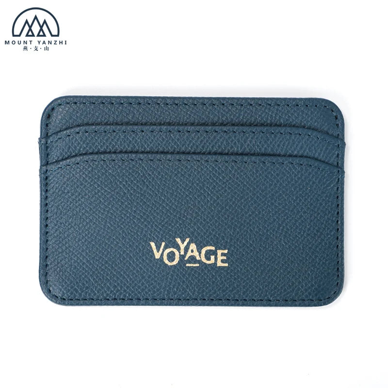 Handmade Genuine Leather Credit Card Holder RFID Blocking Designer Cardholder Custom Logo Trading Cards Sleeves