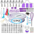 Baking Supplies Wholesale Cake Decoration Accessories Kit Stainless Steel Pastry Nozzle Bakeware Sets for Cake Baking Tools