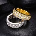 14k Gold Plated 925 Sterling Silver Full Eternity Moissanite Wholesales Men's Diamond Ring Engagement Ring