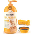 Pure Wild Alaskan Salmon Oil for Dogs & Cats Skin and Coat - Fish Oil Liquid with Pump - Supports Joint Function Immune & Heart