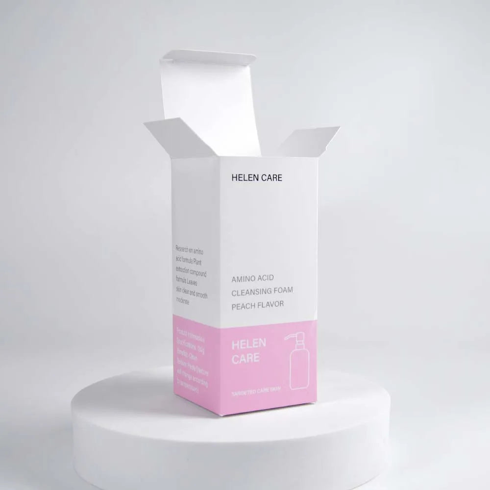 Wholesale Small Moq Popular Easy Shipping Light Pink Empty Custom Printing Cosmetic Box Card Paper Packaging Boxes