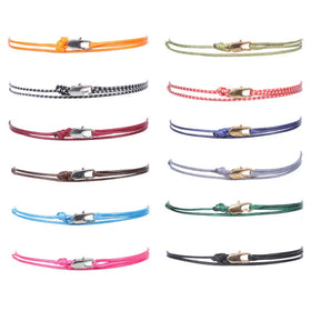 Cheap Sale Multilayer Waterproof Wax Rope Wrap Surfing Bracelets Men Simple Adjustable Copper Spring Buckle Couple Bracelet