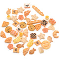Assorted Cookie Bread Food Miniature Figurines Resin Flatback Cabochon for Scrapbook DIY Embellishments Dollhouse Decoration