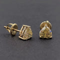 Trending Yellow Gold Moissanite Heart Cut Solitaire 14k 18k Diamond Women Earrings New Style
