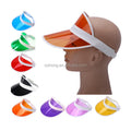 2026 Fashion UV Protection Transparent PVC Visor Cap Clear Sun Visor