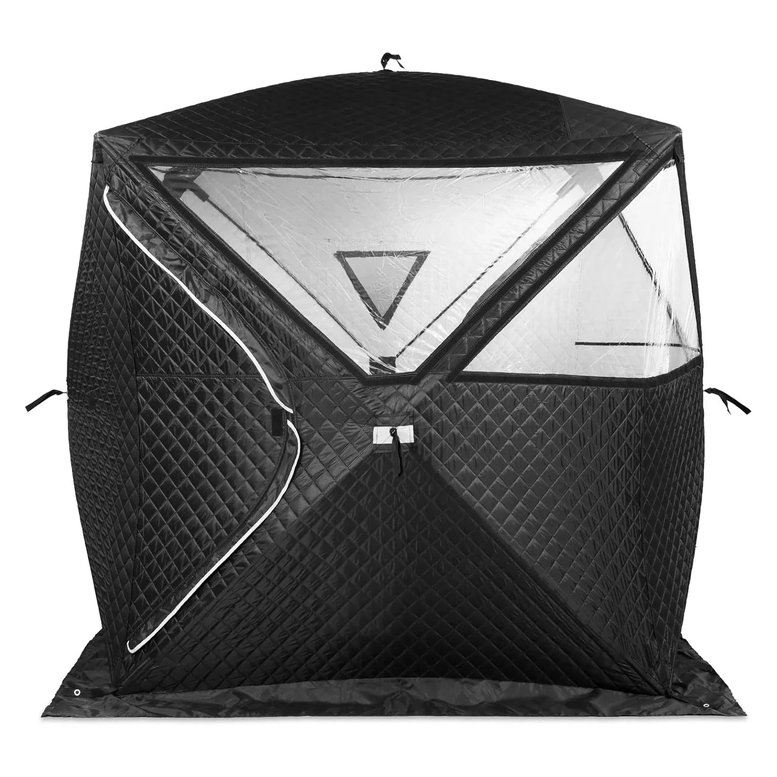 Outdoor 210D Oxford Automatic Pop-up Camping Tent Double Layers 4 Seasons Portable Sauna Tent for Ice Fishing Sauna Stove House