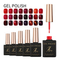 JTING New Year Style Red Collection 24 Colors Nail Gel Polish Uv Gel Set OEM/ODM Custom 15ml square Nail Gel Polish Bottle