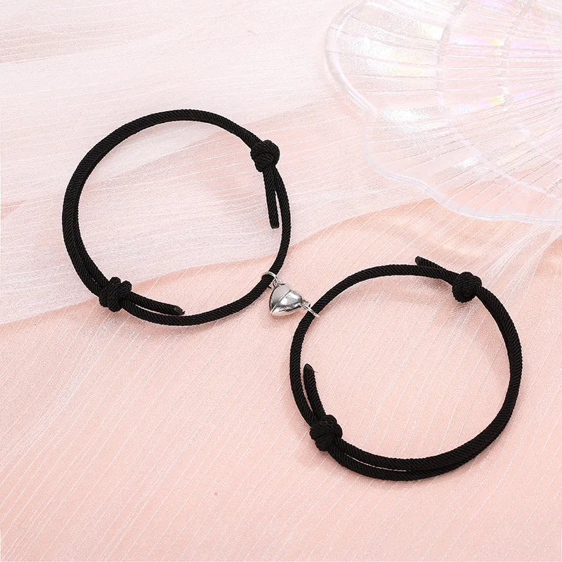 Magnetic Couples Bracelets Mutual Attraction Couple Bracelet Distance King&Queen Crown Couple Bracelet Adjustable Natural Stone