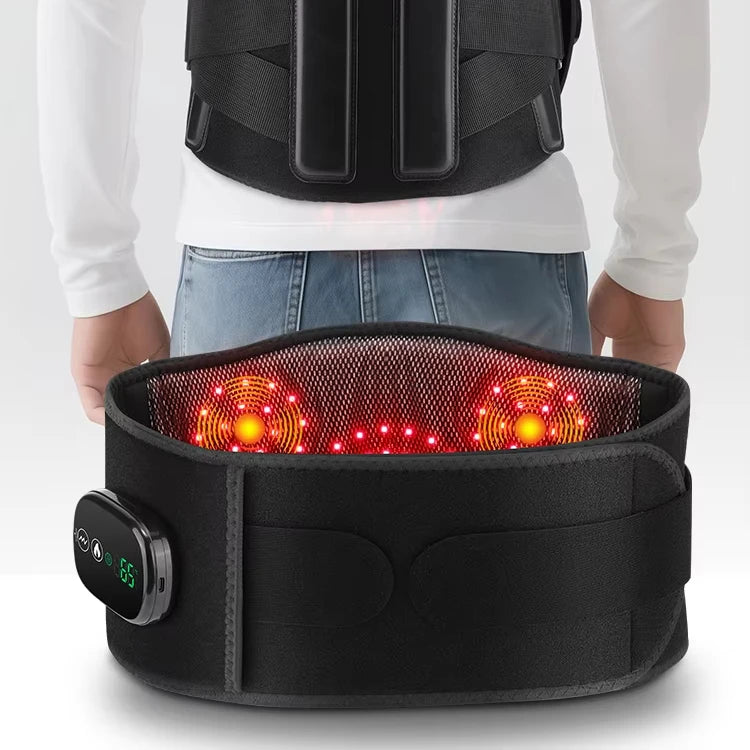 2025 Newest Relieve Fatigue Relax Muscle Rechargeable Heated Neoprene Wireless Timing Control Massage Belt Waist Massager