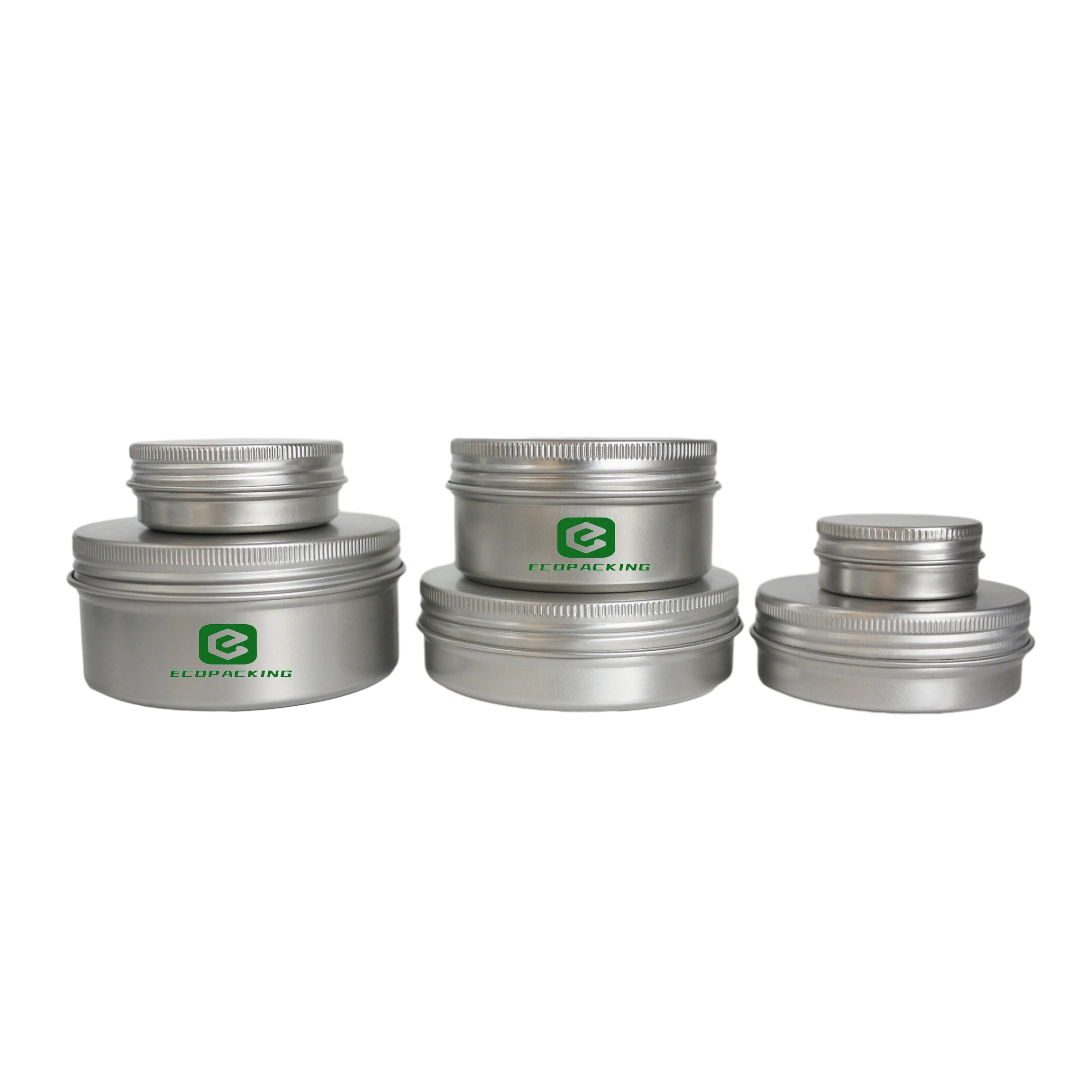 10ml 15ml 30ml 50ml 60ml 80ml 100ml Aluminum Tins Can Lip Balm Containers D888