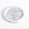 White Marble Storage Tray Round Fruit Tray Decorative Plate Jewelry Food Dessert Storage Dish Decoration