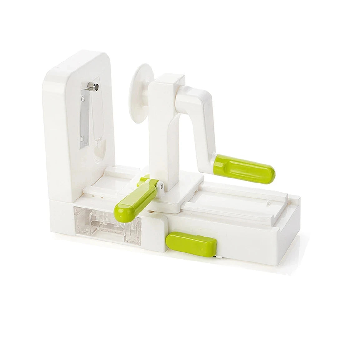 Multifunction 4 Blades Spiralizer Versatile & Compact Foldable Vegetable Spiral Slicer Best Veggie Pasta Spaghetti Maker for Low