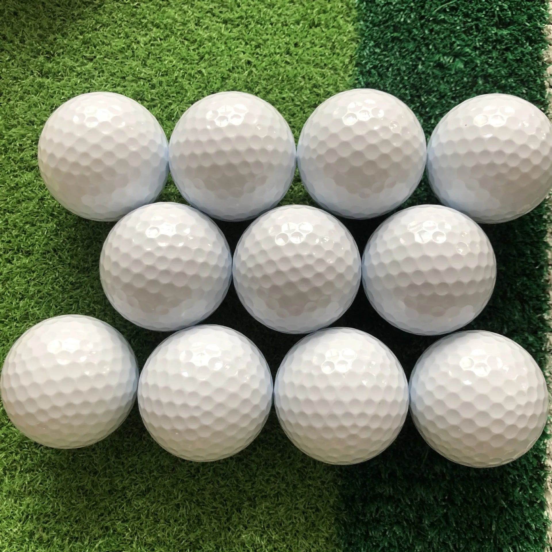 Two-Layer White Sports Balls for Golf Swing Hitting Practice Distance Training with Durable Surlyn Material