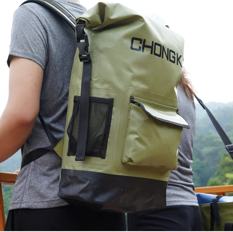 500D PVC 30L Soft Hiking Camping Waterproof Backpack Bag