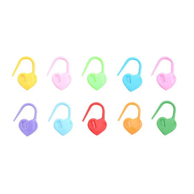 1000pcs/bag Mix Color U-shaped Heart Plastic Needle Clip Environmental Friendly Knitting Crochet Locking Stitch Counter Markers