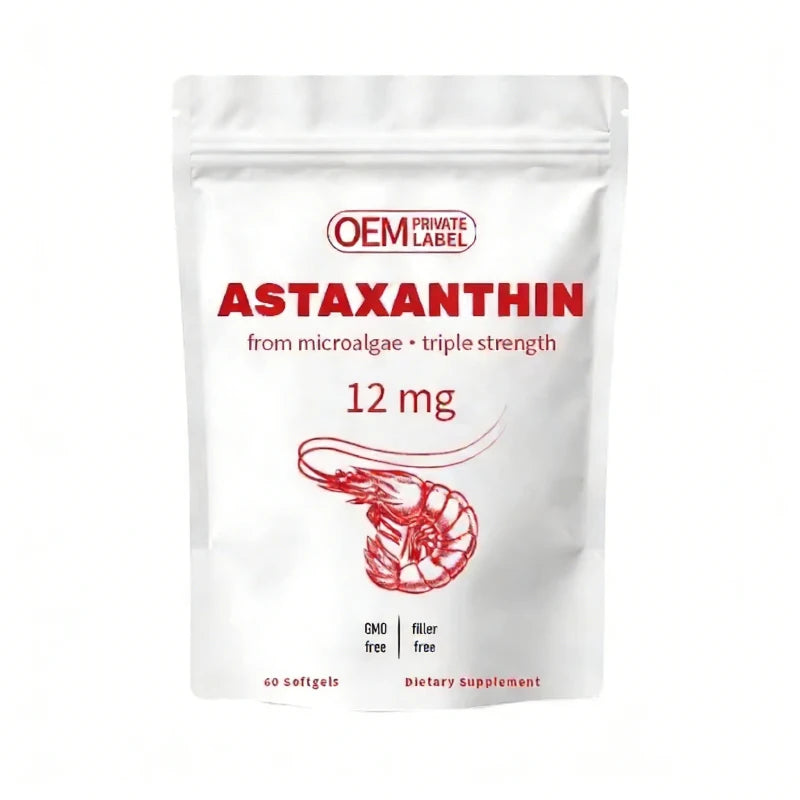 OEM/ODM Astaxanthin Premium Astaxanthin Supplements Microalgae Source Supports Eye Joint Internal Circulation Skin Health