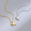 Highly Polished 925 Sterling Silver Starfish Pendant Necklace Vintage Style for Women and Girls for Weddings and Parties