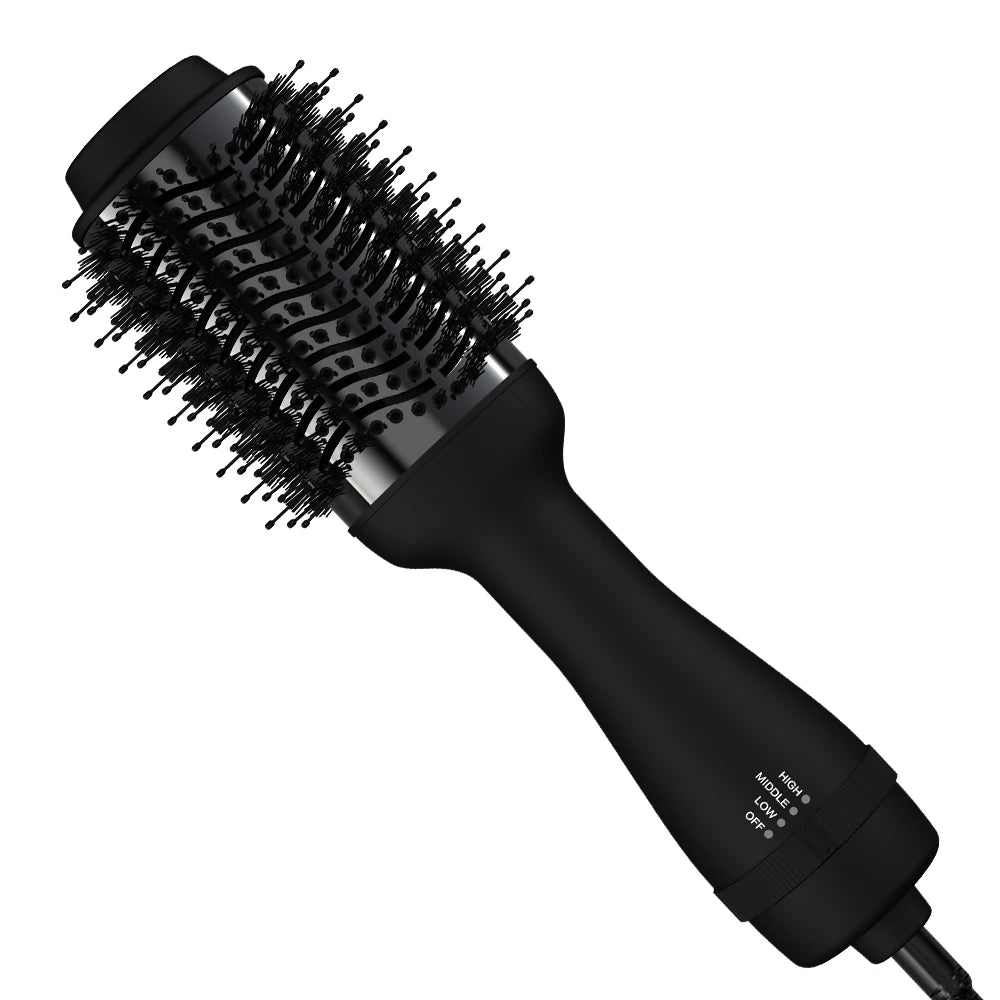 3-in-1 Electric Ceramic Hair Dryer & Volumizer with Nylon Brush 3 Speeds & Heat Settings