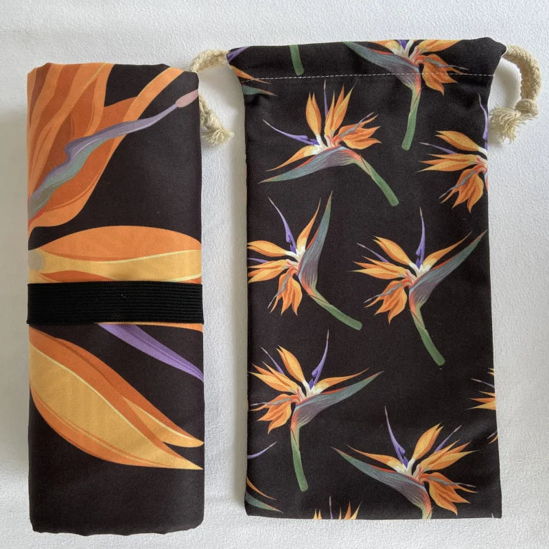 Have Stock Quick Dry Suede Microfiber Two Side Print extra Large superdry X Sand Free Beach Towel with Drawstring Bag