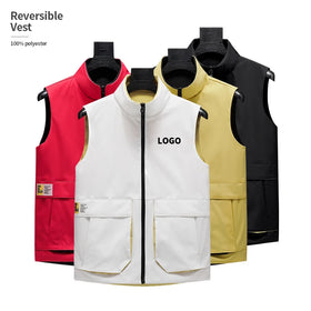 Fashion Outdoor Breathable Multi Pocket Reversible Men's Vests & Waistcoats