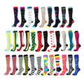 Wholesale Custom Design 15-20mmhg Fashion Football Knee High Running Cycling Sport Stockings Compression Men Socks