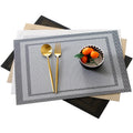 Plate Mat Dining Table Mat Mats & Pads PVC Plastic Rectangle CLASSIC Sustainablestocked Plastic Placemat Green