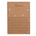 Expecting Gifts for Mom Stainless Steel Mama Necklace with Cards Sweet MAMA Necklace for Women