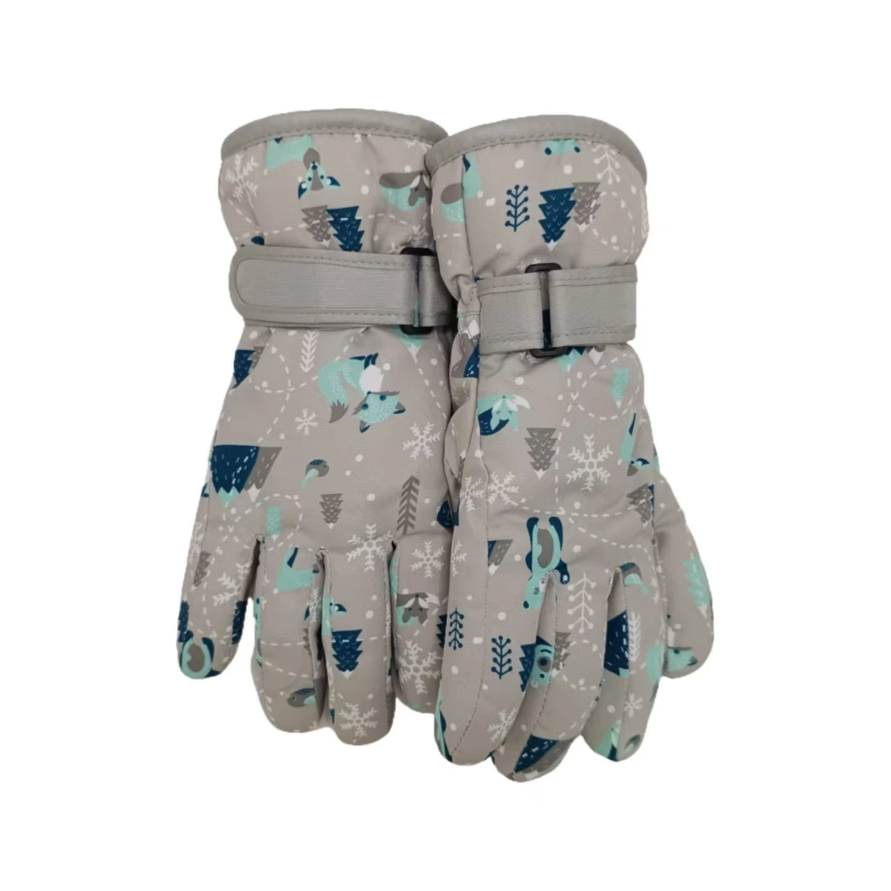 Custom Color Women's Winter Insulated Ski Gloves Breathable Polyester Waterproof Windproof Adjustable for Snowboarding Skiing