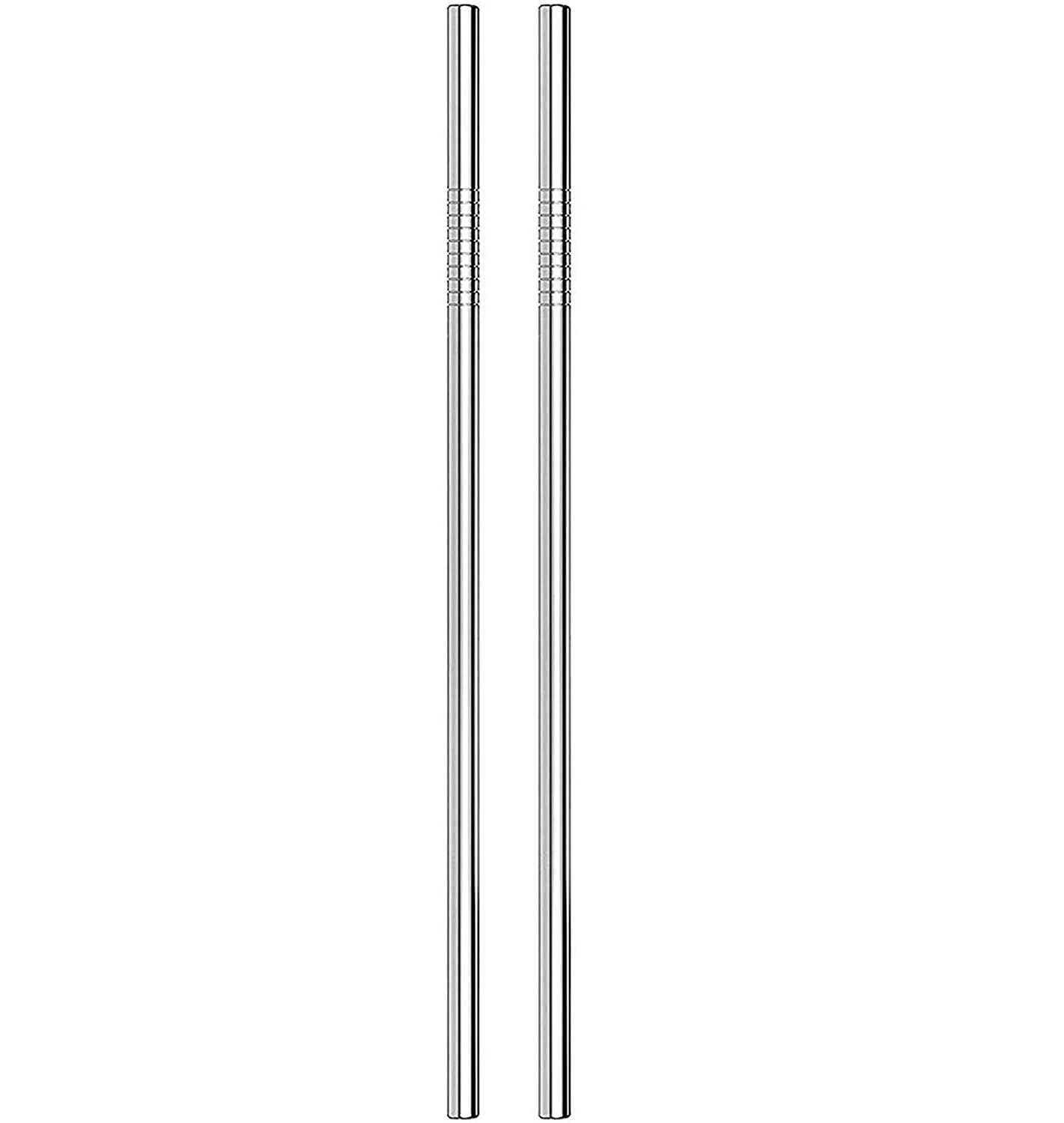 Factory Stock 26.5cm Stainless Steel Straight Straw Silicone Metal Straw for 20oz Skinny Tumbler Barware Accessories Case