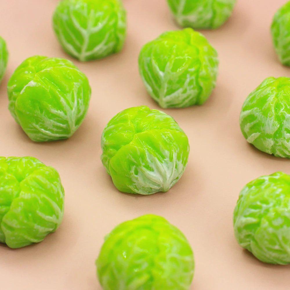 Wholesale Price Miniature Cabbage Resin Charms Simulation Food for DIY Key Chains Hair Clips Making Accessories