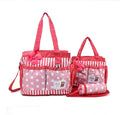 Large Capacity Fashion Lady Polyester Waterproof Baby Diaper Bag Set Mummy Travel Nappy