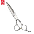 SG-618 Matte Professional Barber Scissors 6" Handmade Japan 440C Blade Medium Handle Willow Shape for Hair Salon Supplies