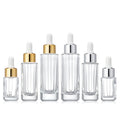 Top Sellers Luxury 15ml 30ml 50ml Hair Serum Bottle Skin Care Packaging Essence square Dropper Bottle