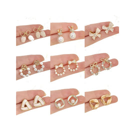 Various S925 Silver Needle Earrings for Women Exquisite Niche High-end Pearl Minimalist Earrings