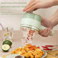 Multi-Functional Portable Electric Vegetable Cutter Set Wireless Vegetable Processor for Garlic