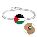 Manufacturer Support Palestine Flag Map Design Bangle Bracelet I Love Palestine Silver Lady Bangle Bracelet for Women