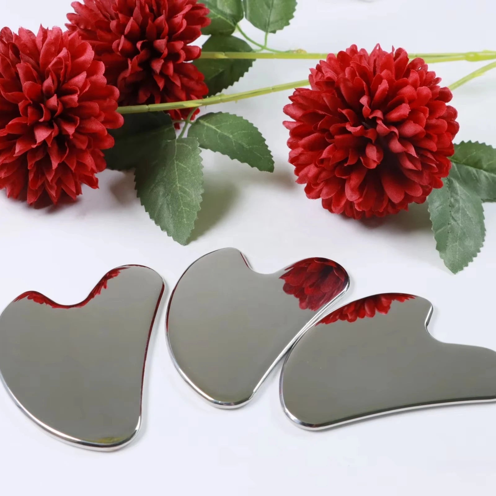 Custom logo Massage Tool 904 Stainless Steel Heart Guasha Stainless Guasha