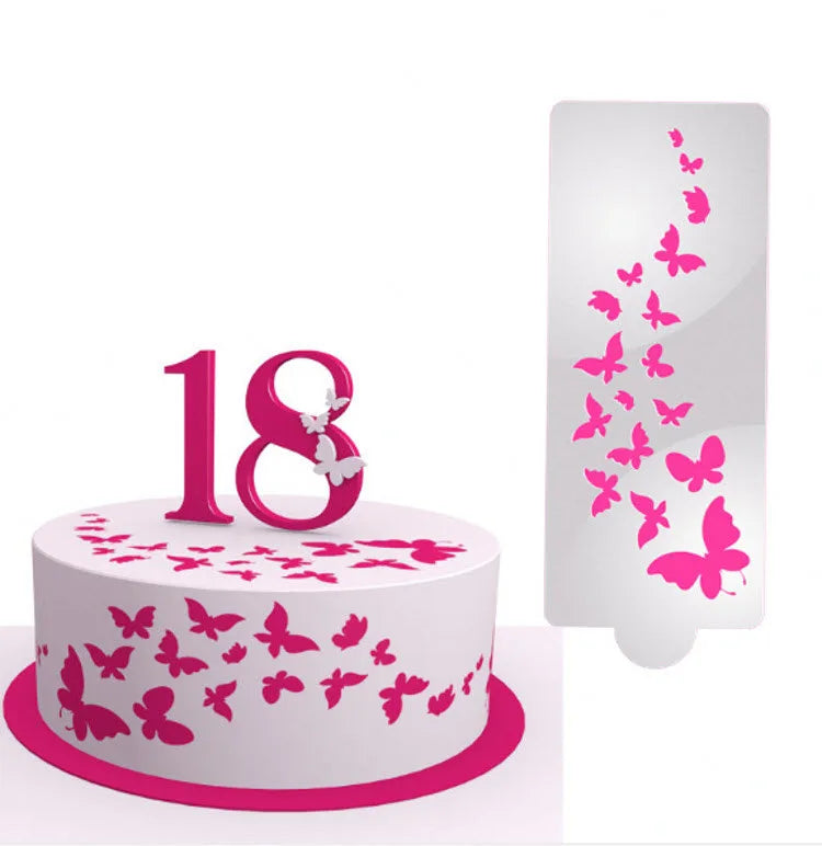 Cake Stencil Sugar Sieve Mold Fondant Printing Mold Hollow Wedding Cake Edge Decoration Template
