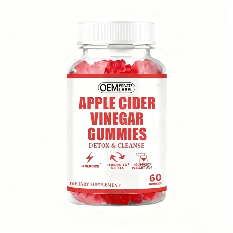 Vegan Sugar Free Apple Cider Vinegar ACV Gummies for Detox Weight Management Appetite Control and Digestion Support