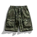 Camouflage Shorts Men's Trendy Loose Straight Leg Elastic Capris Summer Outdoor Tactical Camo Shorts