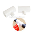 YYB LML08 1/2" PVC Connector Chicken Water Drinker White Plastic Tee 1/2"x1/2"x1/8" for Poultry Drinkers
