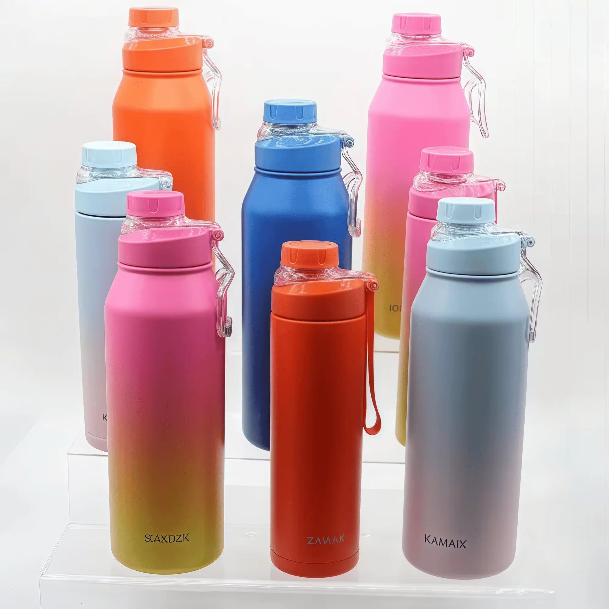 650ml Insulated Stainless Steel Tumbler 12-24 Hours Thermal Insulation Gym Sport Motivational Water Bottle Straw Custom Logo BPA