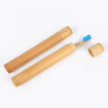 Eco-Friendly Portable Travel Bamboo Toothbrush Retainer Tube Case with Medium Bristles