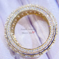 925 Silver 10k 14k 18k Vvs Moissanite Diamond Men Ring Band Gold Eternity Ring