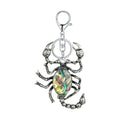 Women Scorpion Pendant Keychain Silver Animal Gemstone Jewelry Key Chain Rings Crystal Accessories
