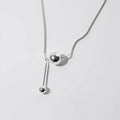 VIANRLA 925 Sterling Silver Necklace Minimalist Bead Pendants Simple  Necklace for Women Jewelry Gifts