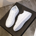 Summer New Fashion Thick Bottom White Shoes Women's White Round Toe Sneakers Sports Casual Shoes