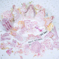 OEM Custom Journaling Supplies Transparent Foil Stamping PET Stickers Set for Scrapbooking DIY