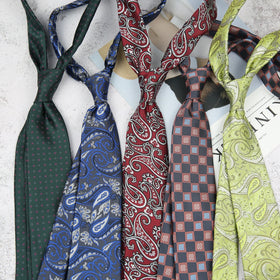 Man Vintage Dark Colors Professional British 8CM Custom Neck Tie Formal Professional Business Hands With Cashew Neck Tie