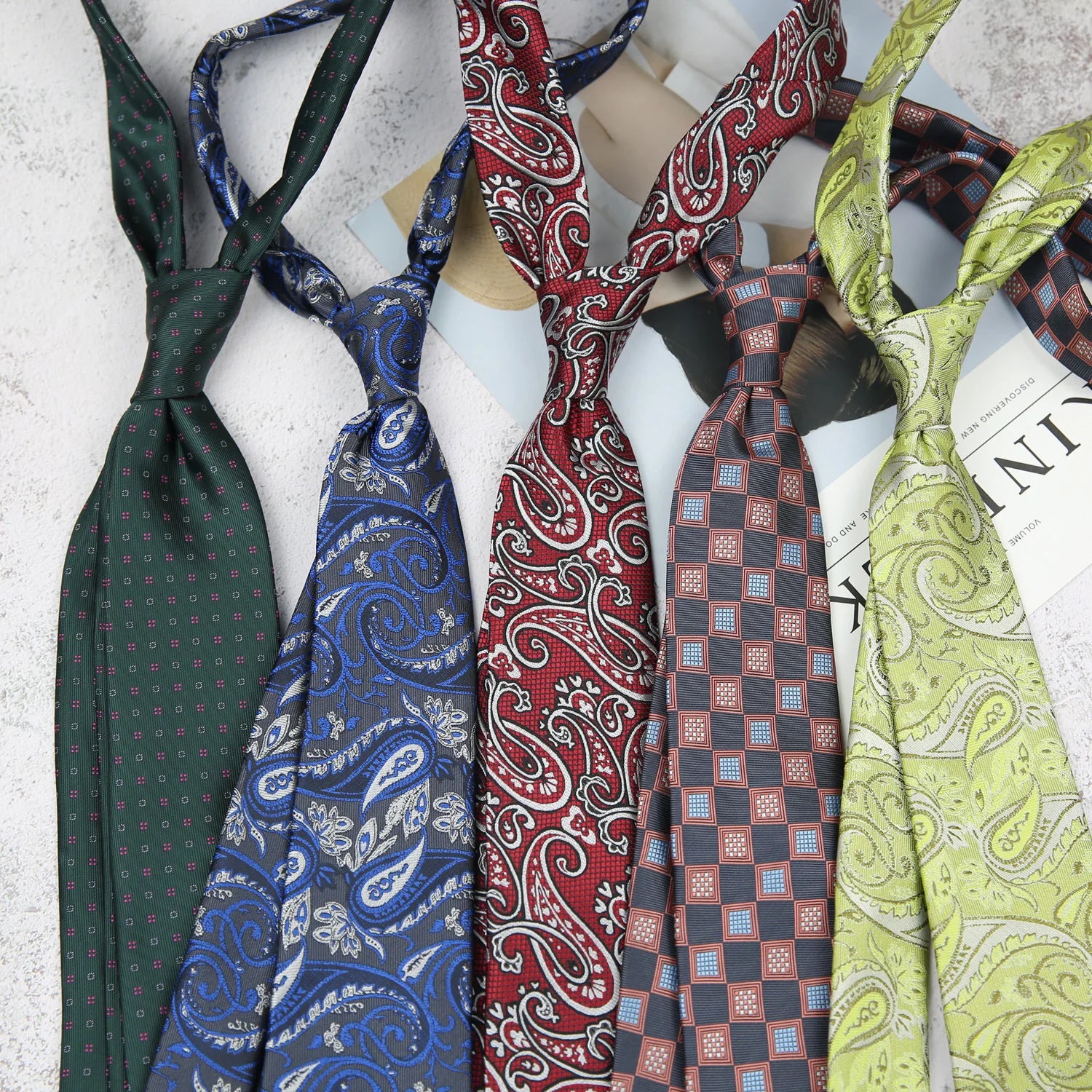 Man Vintage Dark Colors Professional British 8CM Custom Neck Tie Formal Professional Business Hands With Cashew Neck Tie